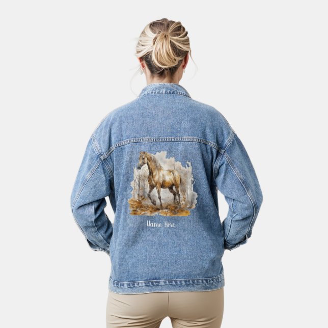 Wild Horse No. 2 Personalized Denim Jacket (Model)