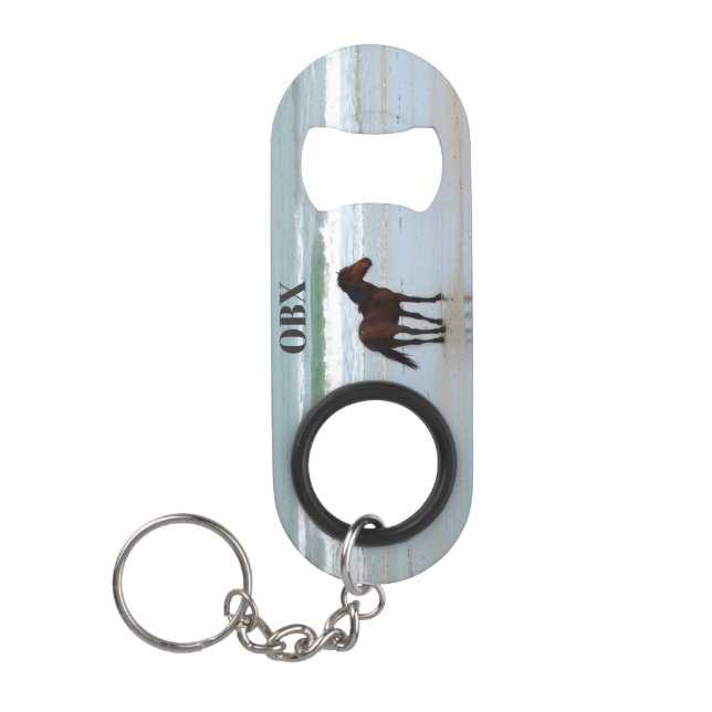 Wild Horse Outer Banks OBX Corolla NC Keychain Bottle Opener (Front)