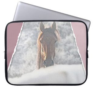 Wild horse peeking at you, computer sleeve