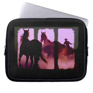 Wild Horse Roundup Digital Art Notebook Sleeve