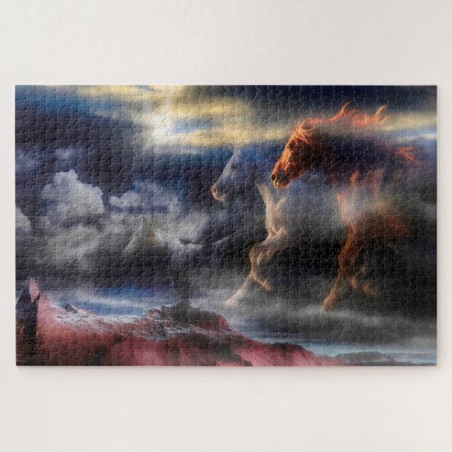 Wild Horse Spirits RUN TILL TOMORROW Jigsaw Puzzle (Horizontal)