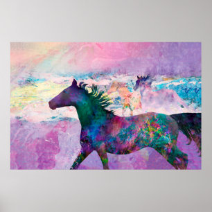 Wild Horse Spirits WE ARE THE LAND Poster