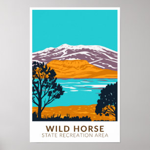 Wild Horse State Recreation Area Nevada Vintage Poster