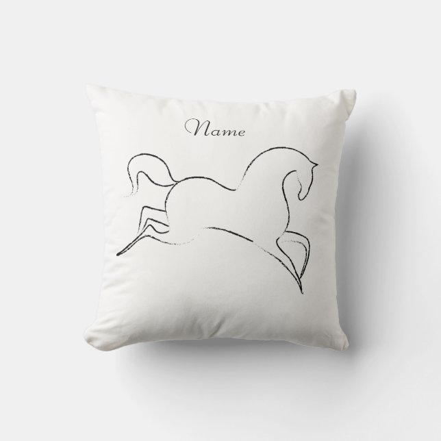 Wild Horse Thunder_Cove Throw Pillow (Front)
