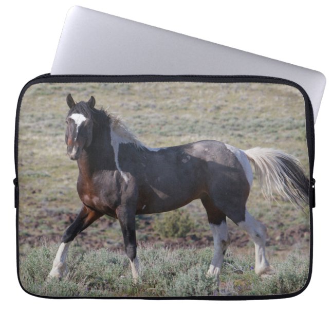 Wild Horses After a Dust Bath Laptop Sleeve (Front)