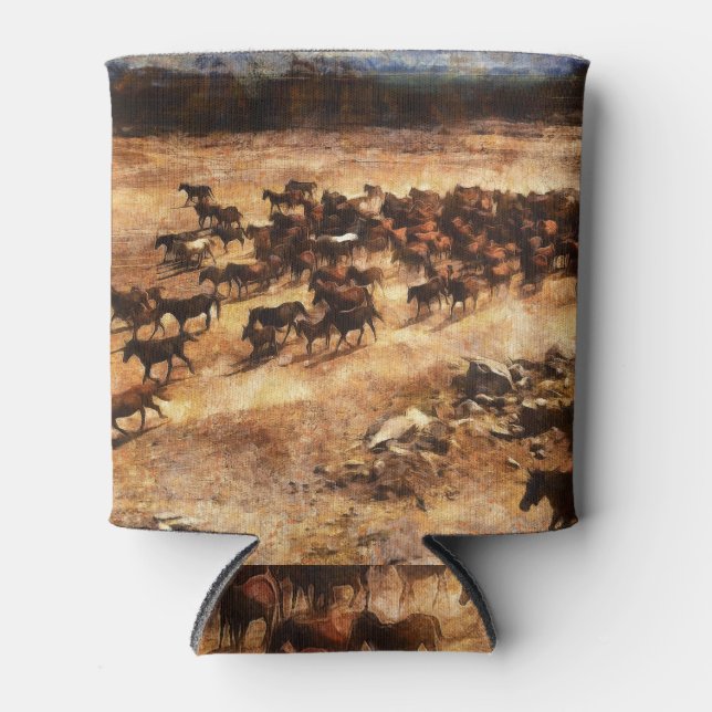 Wild Horses: Artistic Animal Majesty. Can Cooler (Front)