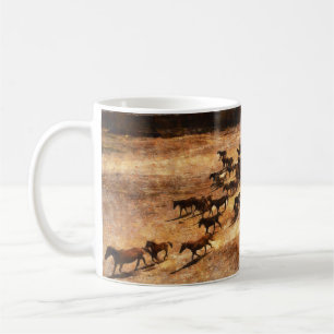 Wild Horses: Artistic Animal Majesty. Coffee Mug