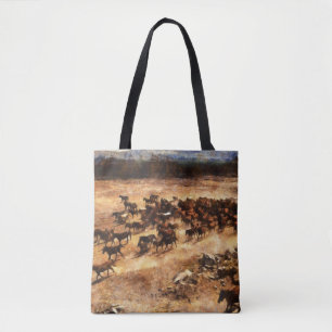 Wild Horses: Artistic Animal Majesty. Tote Bag