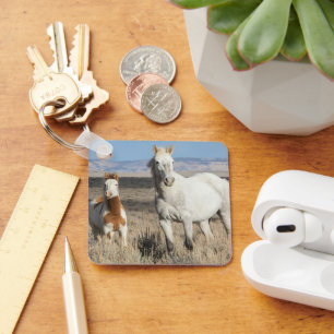 Wild Horses at Home in the Sandwash Basin Keychain