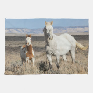 Wild Horses at Home in the Sandwash Basin Kitchen Towel