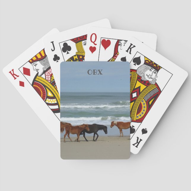 Wild Horses Corolla OBX NC Playing Cards (Back)