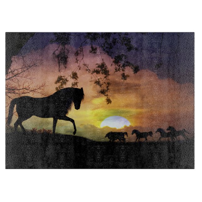 Wild Horses Cutting Board (Front)
