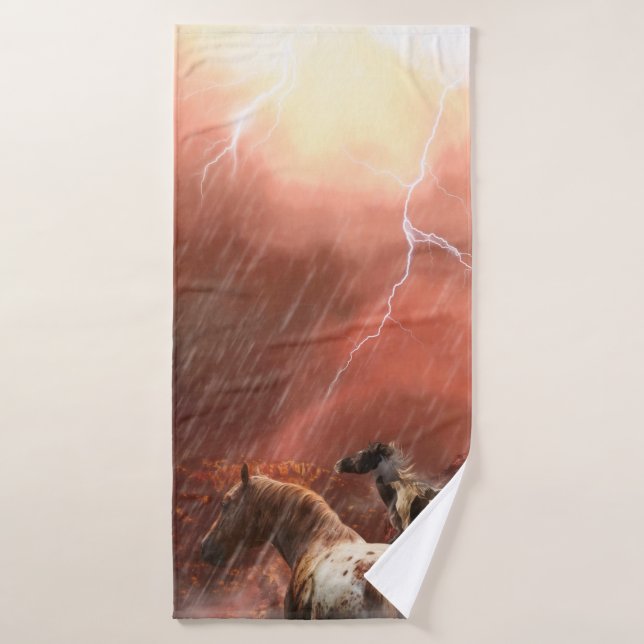 WILD HORSES DESERT STORM BATH TOWEL (Bath Towel)