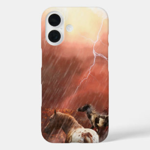 WILD HORSES DESERT STORM iPhone 16 CASE