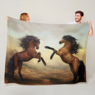 WILD HORSES FLEECE BLANKET