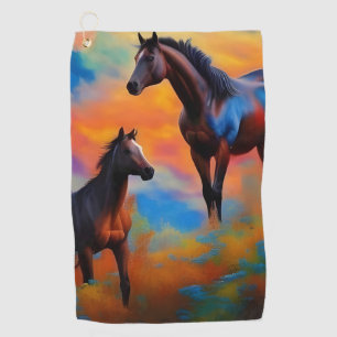 Wild Horses  Golf Towel