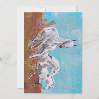 Wild Horses in acrylic Invitation