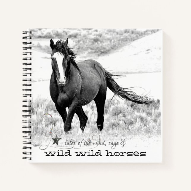 Wild Horses Journal Diary Spiral Notebook (Front)