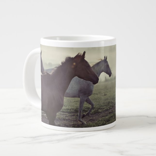 Wild horses large coffee mug (Front Left)