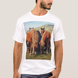 Wild Horses Livno Nature Scene T-Shirt