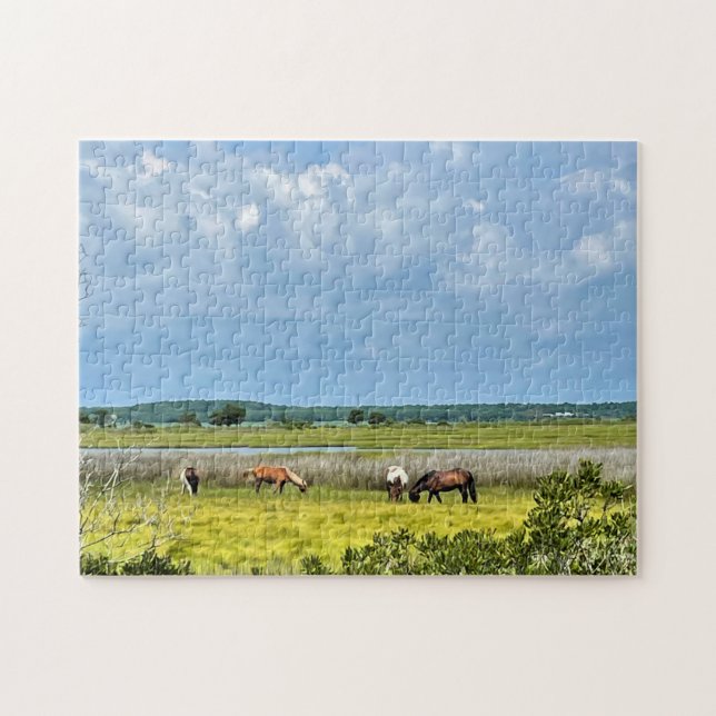 Wild Horses of Assateague Jigsaw Puzzle (Horizontal)