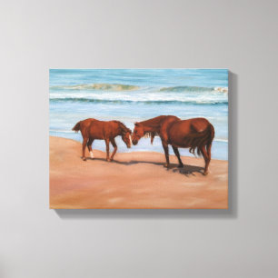 Wild Horses on wrapped canvas print