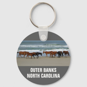 Wild Horses Outer Banks NC Keychain