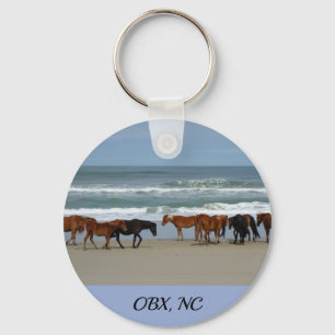 Wild Horses Outer Banks NC Keychain