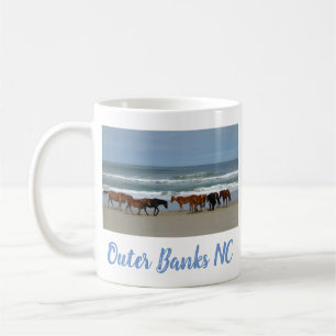 Wild Horses Outer Banks OBX Corolla NC Coffee Mug