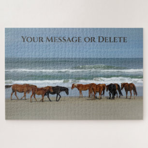 Wild Horses Outer Banks OBX Corolla NC Jigsaw Puzzle