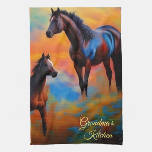 Wild Horses *personalize* Kitchen Towel