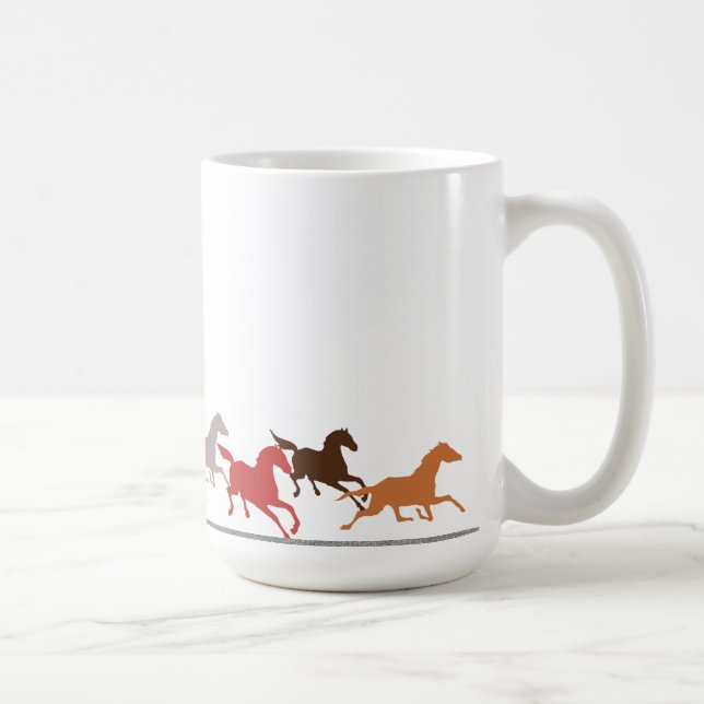 Wild horses running coffee mug (Right)