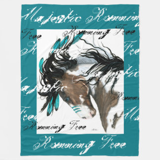 Wild horses Running Free Blanket by Bihrle