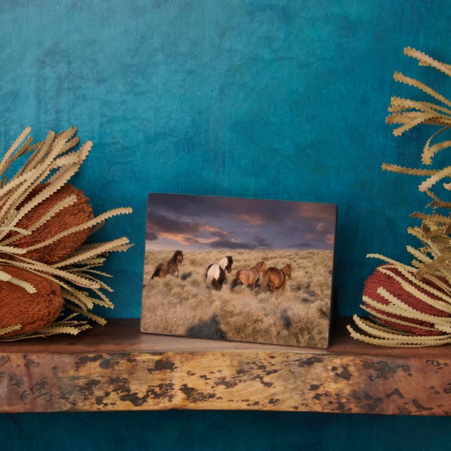 Wild Horses Running Plaque (Side)