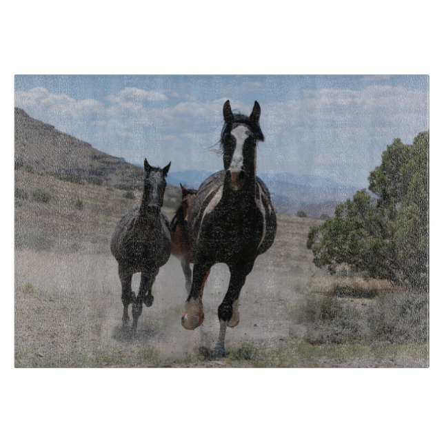 Wild Horses Running Scene Cutting Board (Front)