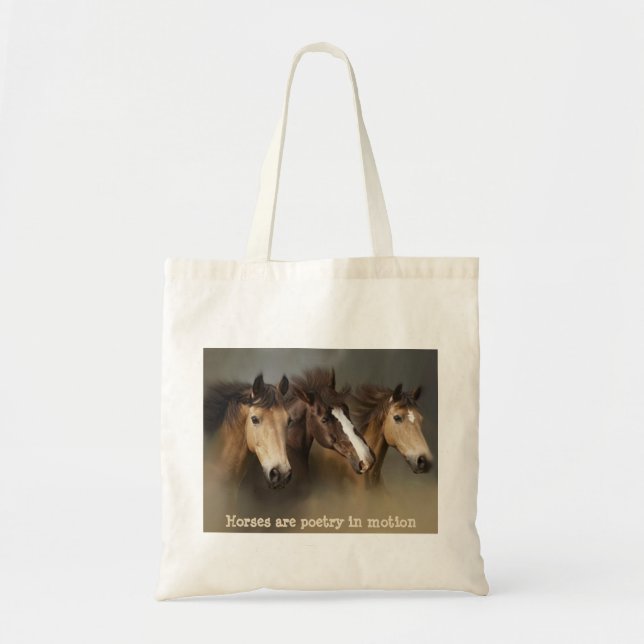 Wild Horses Three Tote Bag (Front)