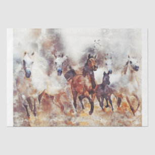 Wild Horses Western 18x15 Decoupage Tissue Paper