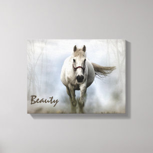 Wild Horses, Western Art, White Horse Canvas Print