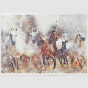 Wild Horses Western Decoupage Art Tissue Paper
