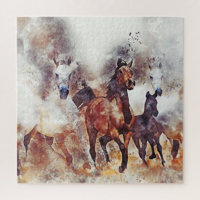 Wild Horses Western  Jigsaw Puzzle (Vertical)