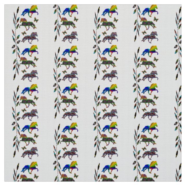 Wild Icelandic Horse Fabric (Swatch)