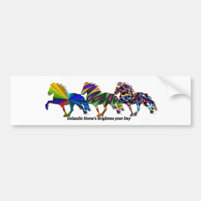 Wild Icelandics Bumper Sticker (Front)