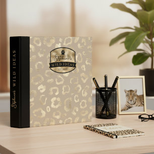 Wild Ideas Gold Label Glam Leopard Spots ID1160 Binder