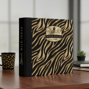 Wild Ideas Gold Label Zebra BG ID1160 Binder