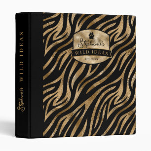 Wild Ideas Gold Label Zebra BG ID1160 Binder