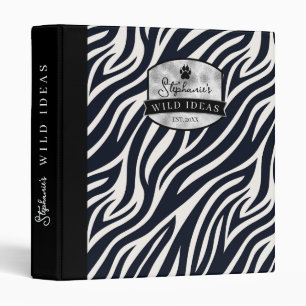 Wild Ideas Silver Label Black & White Zebra ID1160 Binder