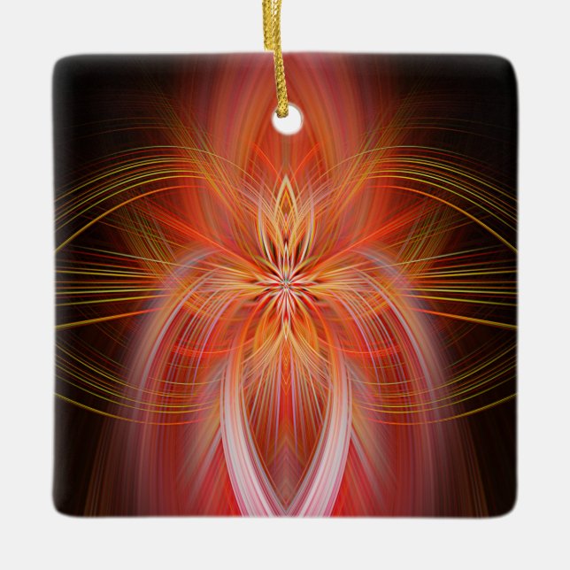 Wild Iris Ceramic Ornament (Front)