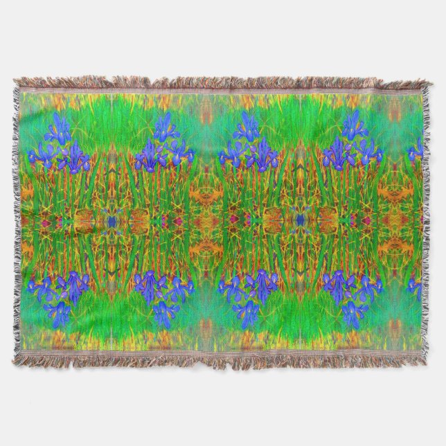 Wild Iris Throw Blanket (Front)