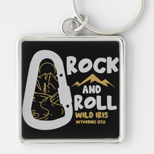 Wild Iris Wyoming Alpinism USA Keychain (Front)
