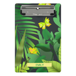 Wild jungle and yellow butterflies mini clipboard